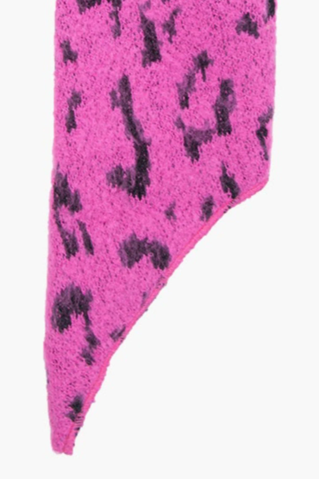 Fuchsia & Black Asymmetric Heavyweight Scarf