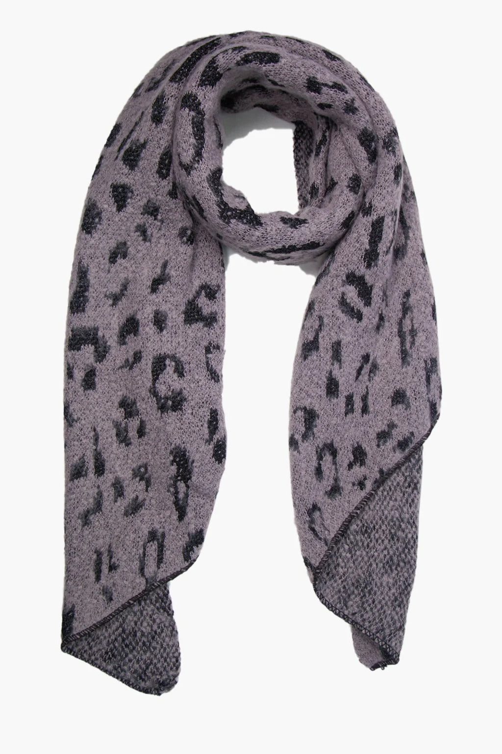 Grey & Black Asymmetric Heavyweight Scarf