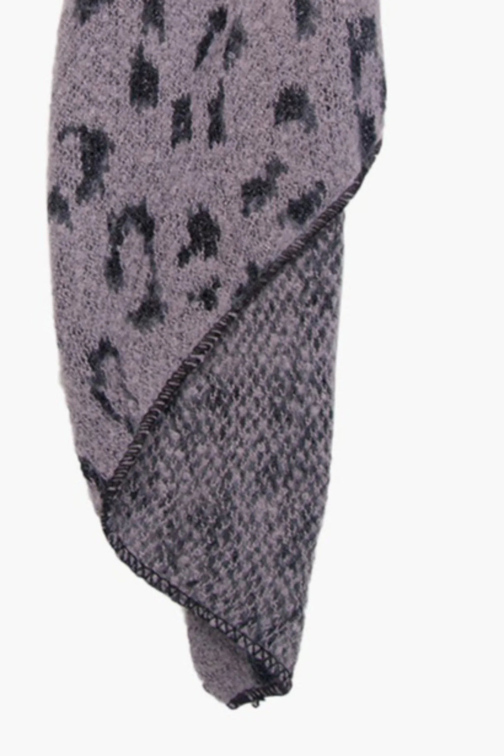 Grey & Black Asymmetric Heavyweight Scarf