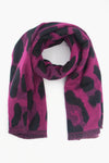 Fuchsia & Black Leopard Heavyweight Scarf