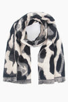 Cream & Black Leopard Heavyweight Scarf