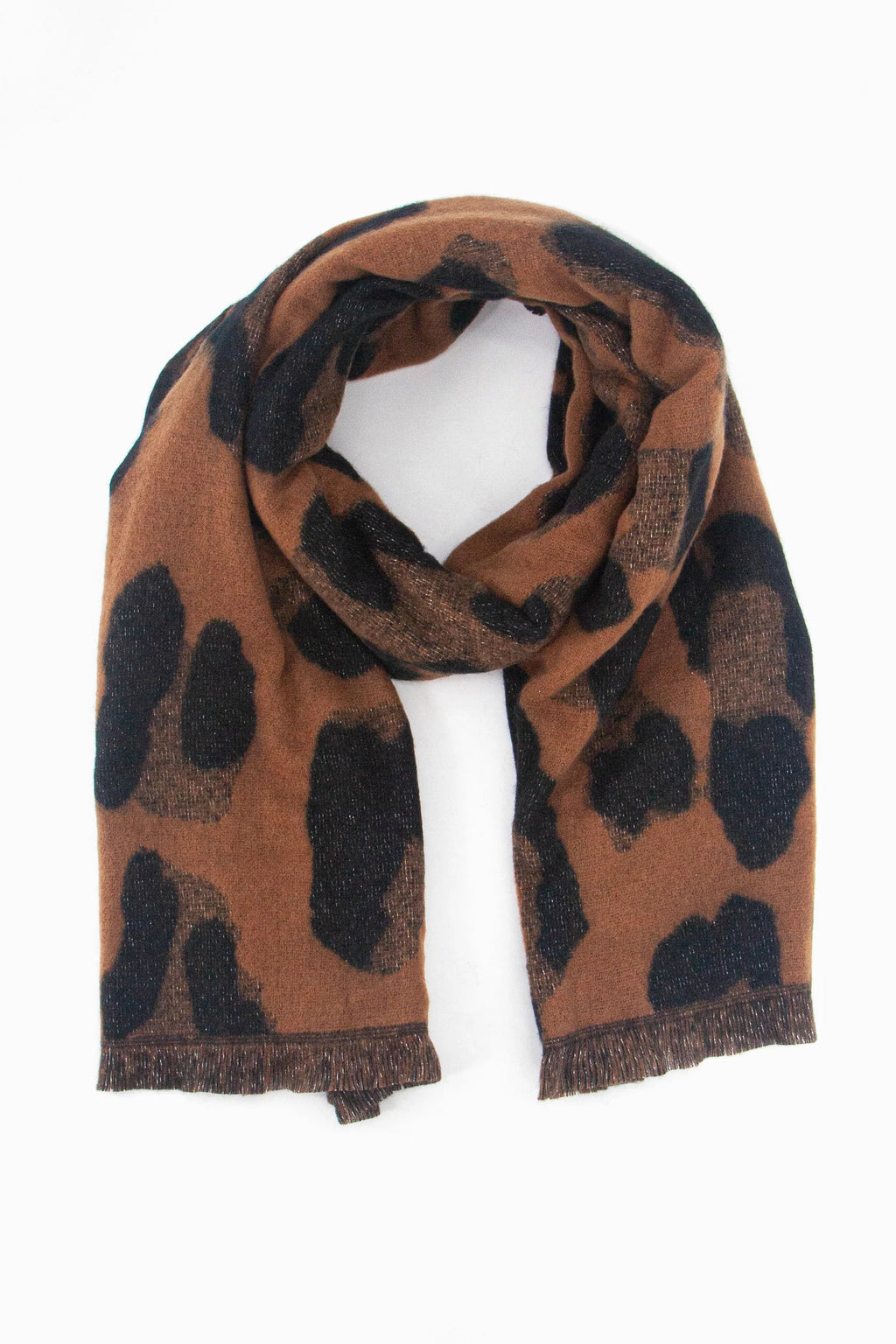 Neutral Leopard Heavyweight Scarf