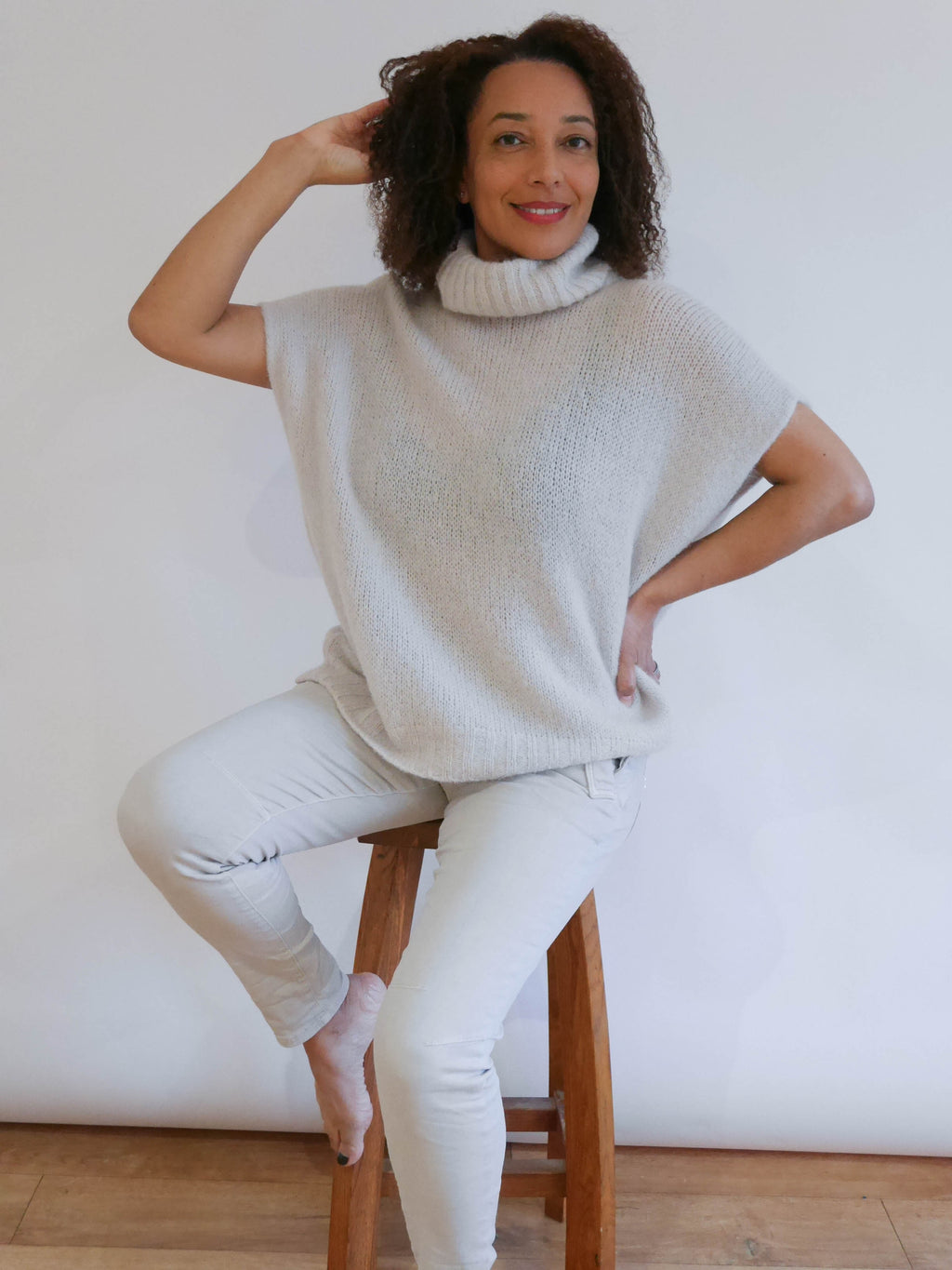 Robyn Knit Ecru