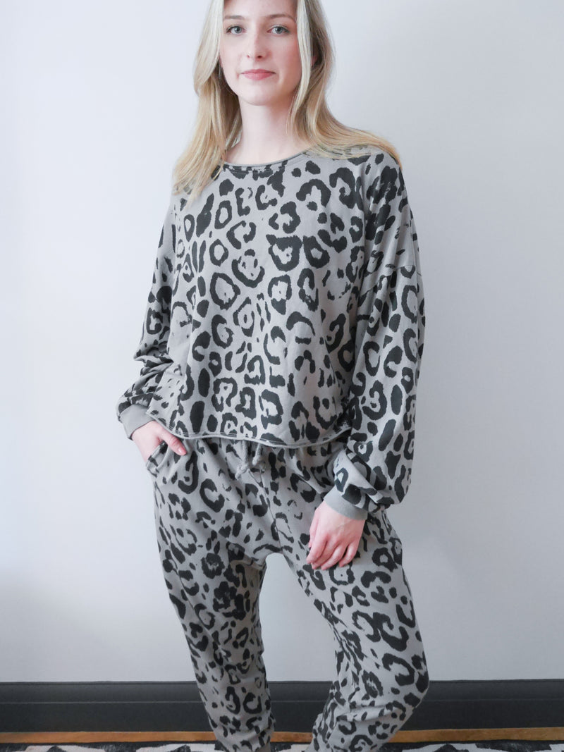 Leopard Tracksuit Set Mink