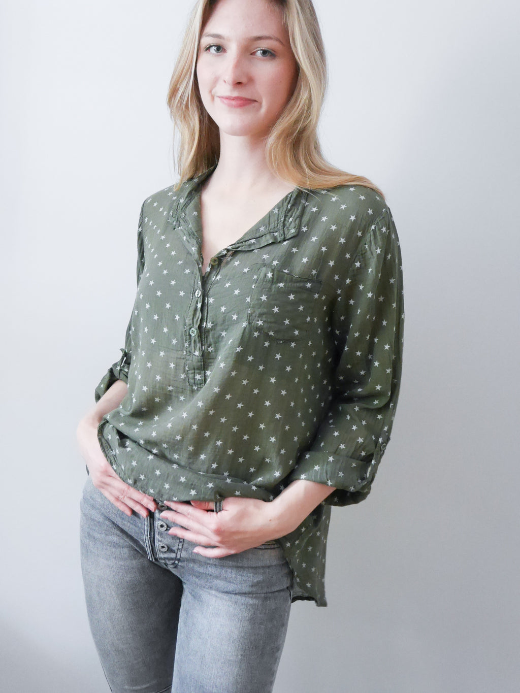 Adrienne Blouse Forest Green