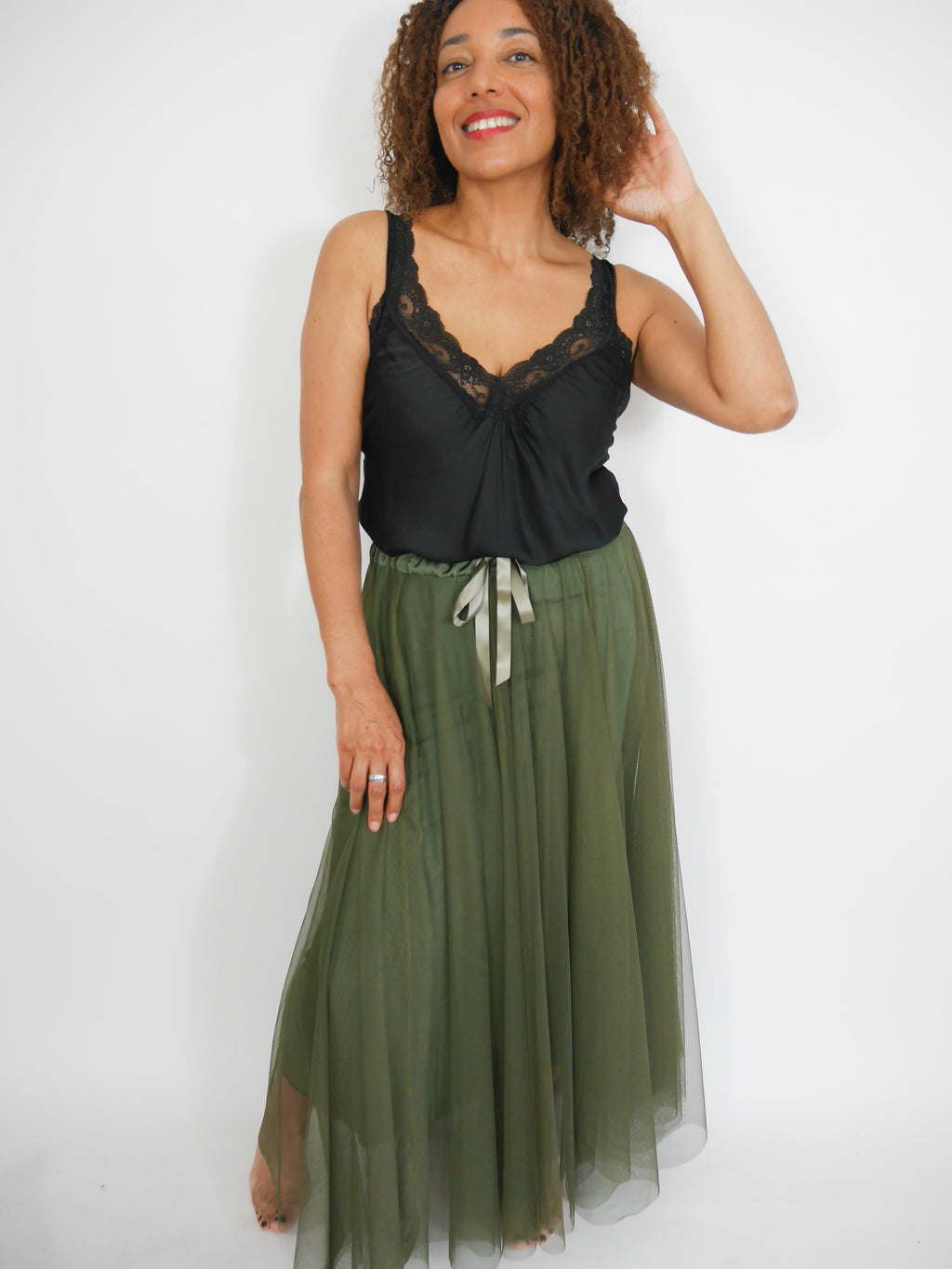 Tulle Skirt Khaki