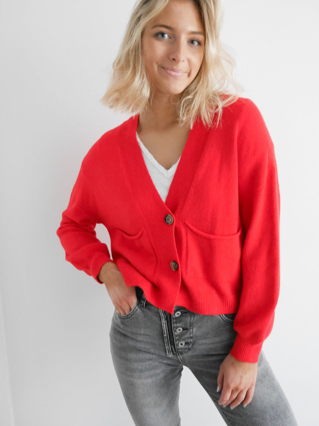 Josie Cardigan Red