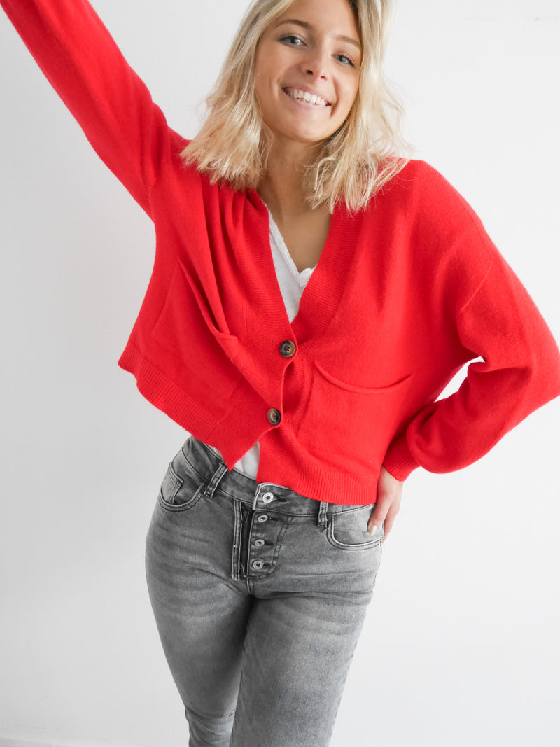 Josie Cardigan Red