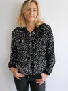 Stella Sequin Bomber Jacket Black & Silver