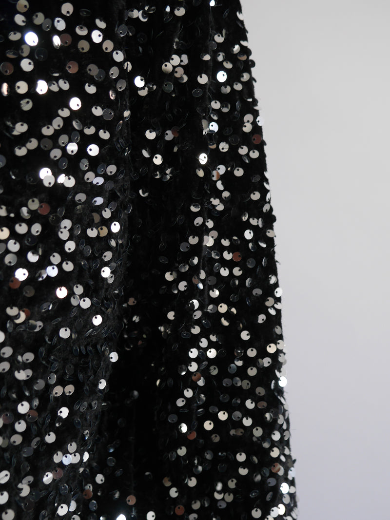 Stella Sequin Bomber Jacket Black & Silver