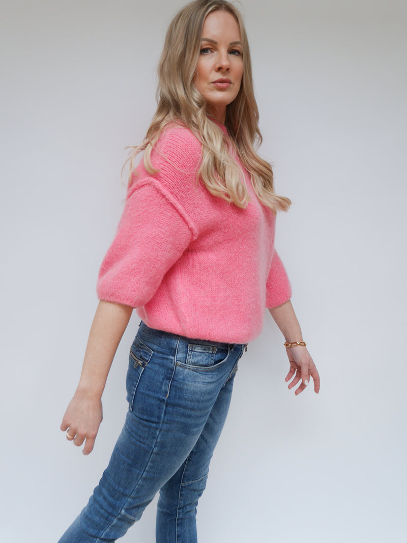 Abi Knit Mohair Candy Pink