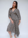 Ava Dress Neutral Leopard