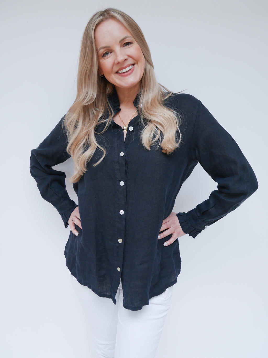 Anais Blouse Navy