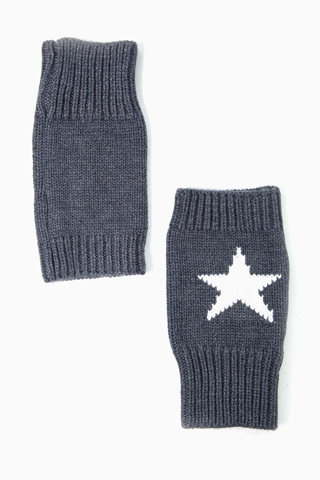 Dark Grey Star Wrist Warmers