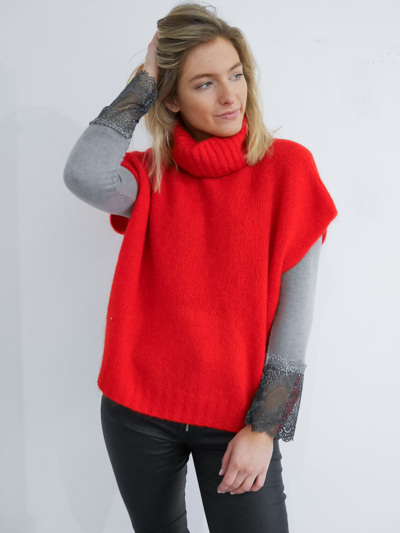 Robyn Knit Red