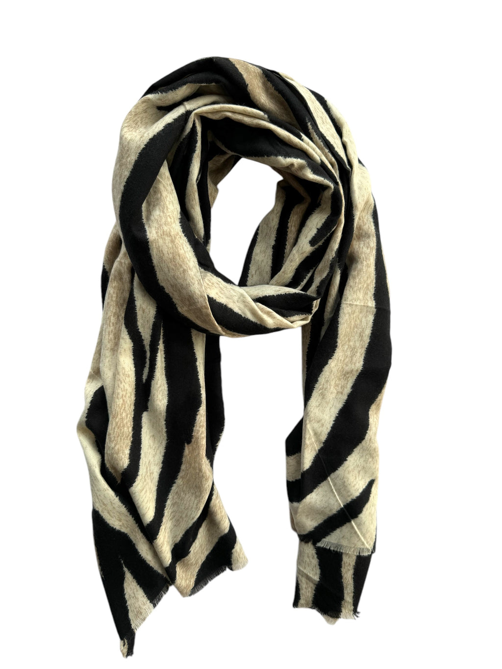 Neutral Zebra Print Scarf