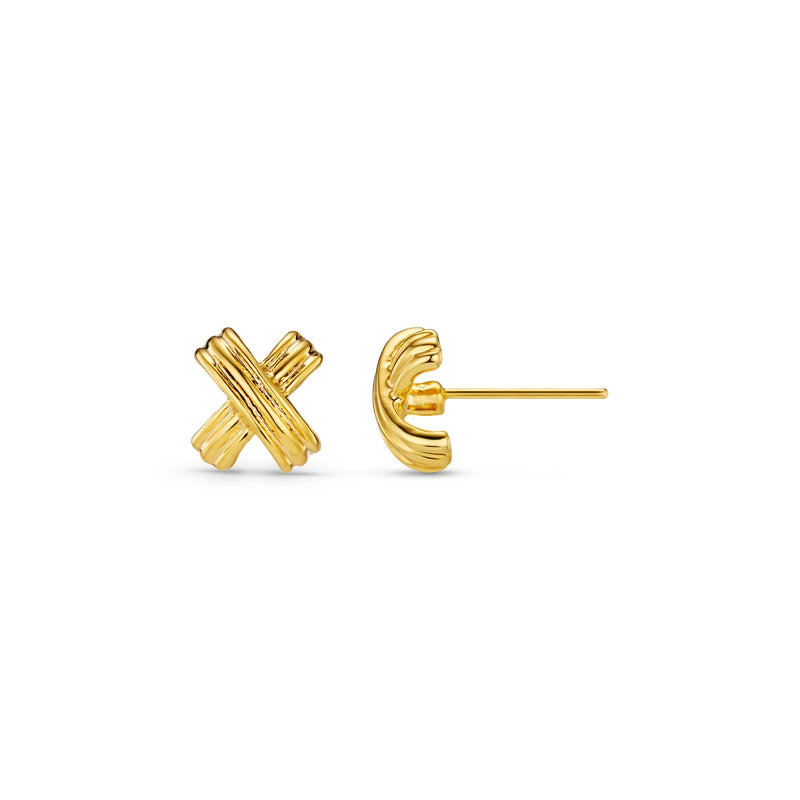 Orelia Linear Cross Stud Earrings