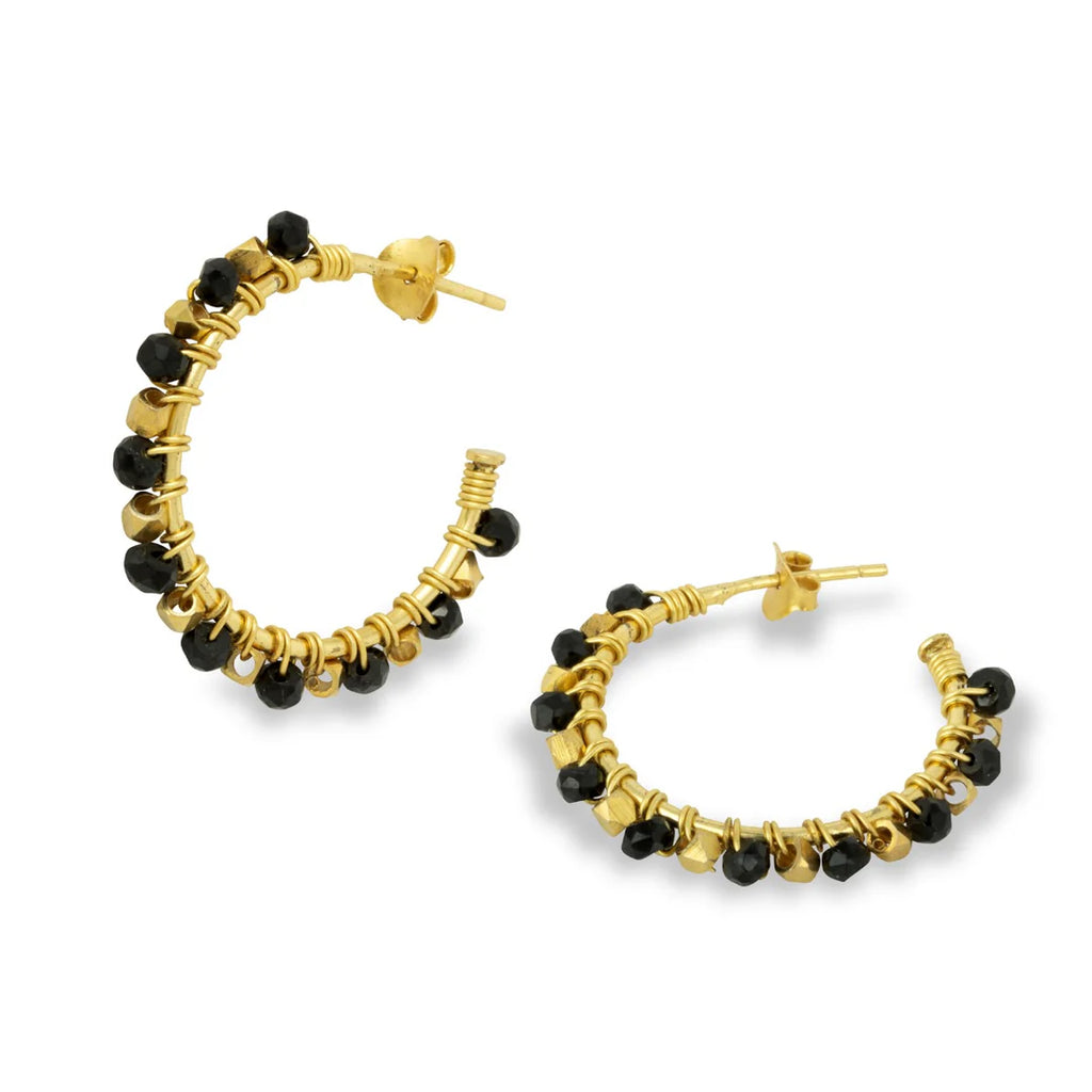 Ashiana Mini Riva Black Onyx Earrings